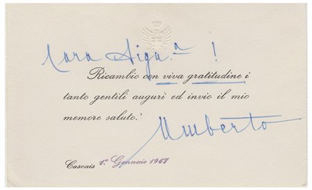 Umberto II di Savoia (Racconigi 1904 - Ginevra 1983), Esilio, saluti