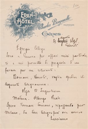 Luciano Zuccoli (Calprino 1868 - Parigi 1929), Giornale di Venezia