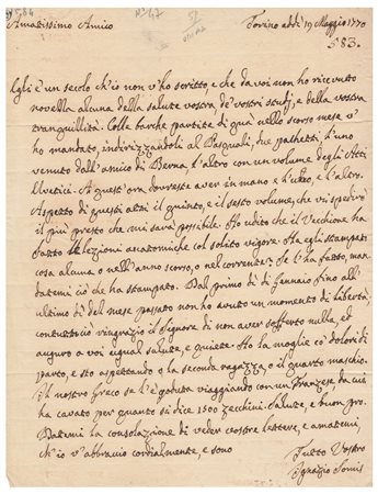 Ignazio Somis (Torino 1718 - Cavoretto 1793), Bibliografia e questioni personali