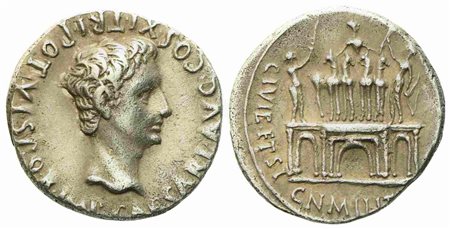 Augustus (27 BC-14 AD), Denarius, uncertain Spanish mint, c. 18 BC; AR (g 3,72; mm 18,5)