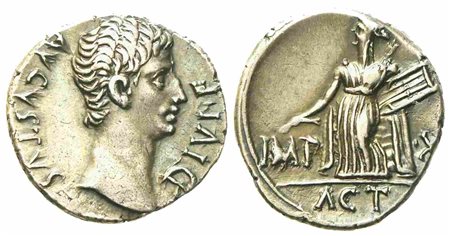 Augustus (27 BC-14 AD), Denarius, Lugdunum, 15-13 BC; AR (g 3,80; mm 18,3)