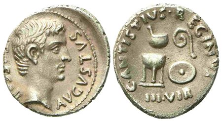 Augustus (27 BC-14 AD), Denarius, Rome, 13 BC; AR (g 3,91 g; mm 19)