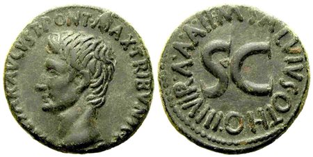 Augustus (27 BC-14 AD), As struck with M. Salvius Otho, Rome, c. 7 BC; Æ (g 11,22; mm 26)