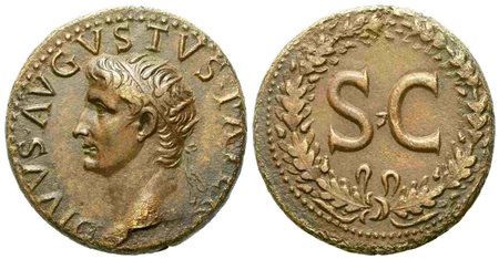 Divus Augustus, Dupondius struck under Tiberius, Rome, c. AD 22-26; Æ (g 15,20; mm 27)