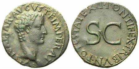 Tiberius Caesar, As struck under Augustus, Rome, AD 10-11; Æ (g 10,70; mm 28)