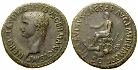 Drusus Maior, Sestertius struck under Claudius, Rome, c. AD 41-54; Æ (g 29,84; mm 36)