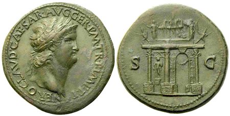 Nero (54-68), Sestertius, Rome, c. AD 64; Æ (g 26,37; mm 35)