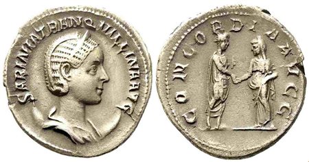 Tranquillina, Antoninianus struck under Gordian III, Antioch, c. AD 241; AR (g 3,85; mm 22)