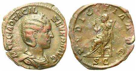 Otacilia Severa, Sestertius struck under Philip I, Rome, AD 244-249; Æ (g 20,77; mm 29)
