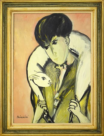 Remo Brindisi Senza titolo, anni Novanta olio su tela cm 70x50 autentica a...