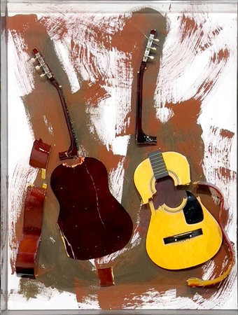Fernandez Arman Senza titolo, 2004 de-assemblage di chitarra cm 122x92 opera...