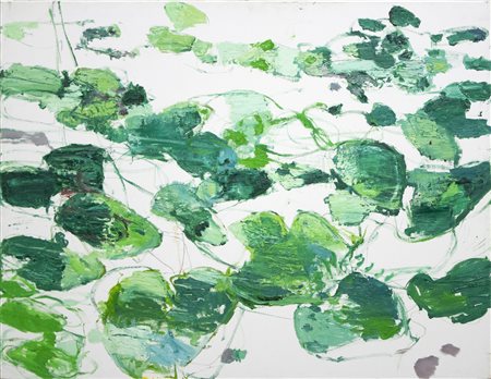 Giovanni Frangi Ninfee, anni Duemila olio su tela cm 89x116 autentica a cura...