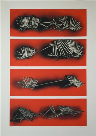 Emilio Scanavino SENZA TITOLO serigrafia, cm 100x70; es. 23/125 firma e tiratura