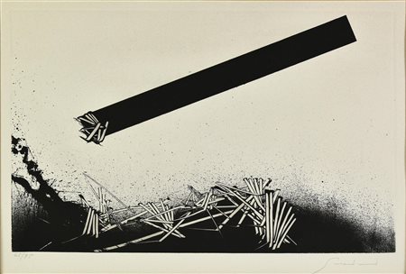 Emilio Scanavino SENZA TITOLO acquaforte-acquatinta, cm 31,5x49,5, su foglio...