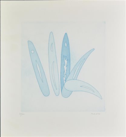 Giulio Turcato SENZA TITOLO serigrafia, cm 54x50; es. 29/100 firma, tiratura...