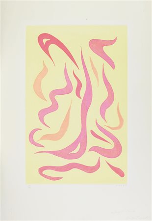 Giulio Turcato SENZA TITOLO acquaforte-acquatinta, cm 49x32, su foglio cm...