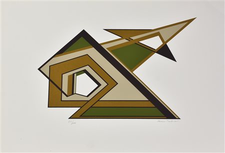 Mario Radice COMPOSIZIONE serigrafia su carta Fabriano, cm 56x76; es. 64/100...