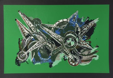 Umberto Mastroianni COMPOSITION serigrafia materica, cm 72x101; es. 20/65...
