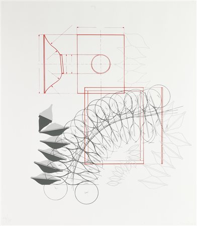 Agostino Bonalumi DIARIO ITALIANO, 1970 serigrafia su carta Fabriano, cm...