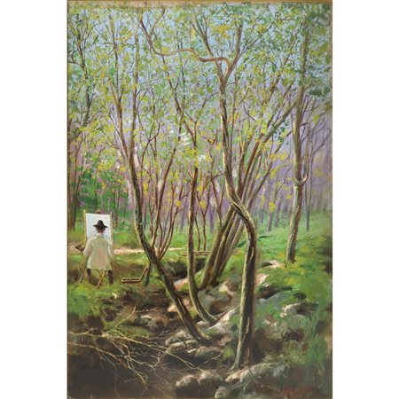 Pittore che dipinge in mezzo alla natura, 1906