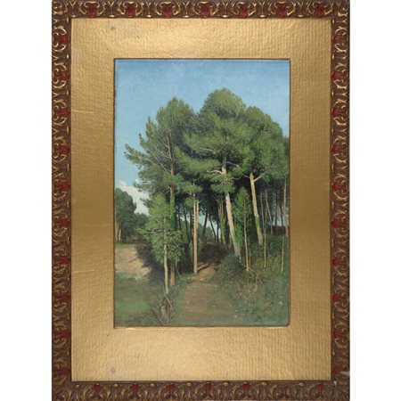 Paesaggio con alberi, 20th   painter
