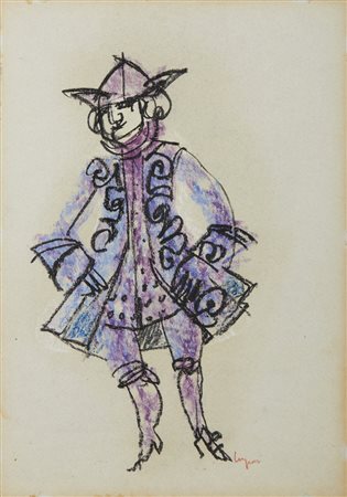 LUZZATI EMANUELE (1921 - 2007) - FIGURA TEATRALE, 1960.