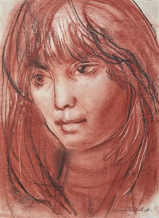 STEFANELLI ROMANO (1931 - 2016) - RITRATTO DI DONNA, 1995.