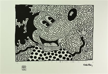 Da Keith Haring UNTITLED fotolitografia, cm 50x70; es. 139/150 firma in...