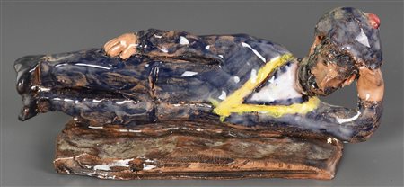 Claudio Parigi MARINANIO STANCO, 2002 scultura in ceramica policroma, cm...