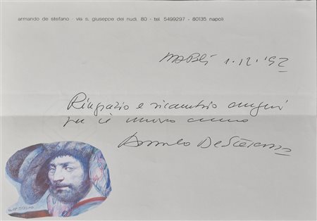 Armando De Stefano COMPOSIZIONE collage su carta, cm 18,5x21 firma