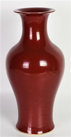 VASO IN CERAMICA SMALTATA in ceramica smaltata color rosso, h cm 39