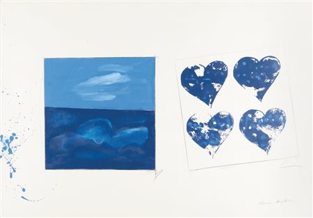 FRANCO ANGELI (1935-1988) Senza Titolo 1975tecnica mista su carta cm...