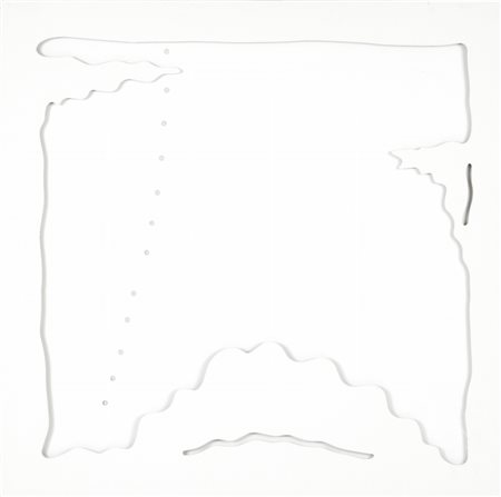 LUCIO FONTANA (1899-1968) Concetto Spaziale,Teatrini 1968cartone sagomato cm...
