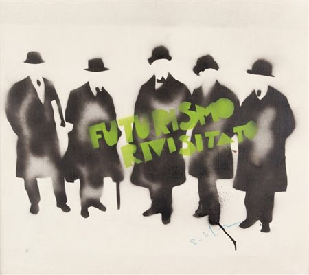 MARIO SCHIFANO (1934-1998) Futurismo rivisitato 1978-81smalto spray su tela...