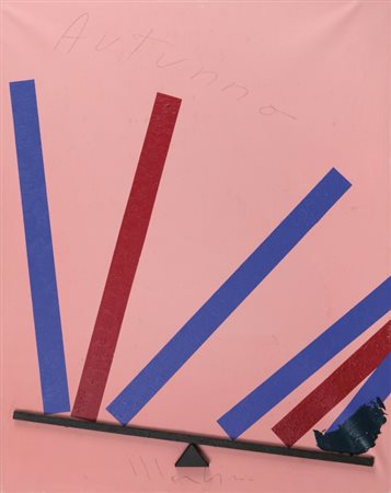 ALDO MONDINO (1938-2005) Autunno (anno in corso di studio)olio e interventi...