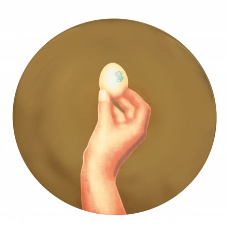 MICHELANGELO PISTOLETTO (1933-) Piatto in porcellana diam cm 25 esemplare...