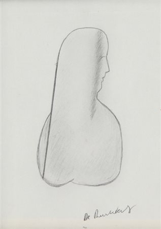 GINO DE DOMINICIS (1947-1998) Senza titolomatita su carta cm 18x12,5firmato...