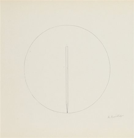 GINO DE DOMINICIS (1947-1998) Senza titolomatita su carta cm 24x24firmato in...