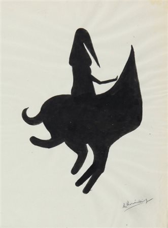 GINO DE DOMINICIS (1947-1998) Senza titolopennarello su carta cm...