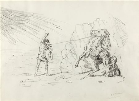 GIORGIO DE CHIRICO (1888-1978) Ippolito 1947-48matita su carta cm 67x48...