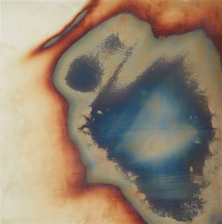 DESCHAMPS GERARD (1937-) Lamiera iridescente 1973lamiera d'acciaio cm...