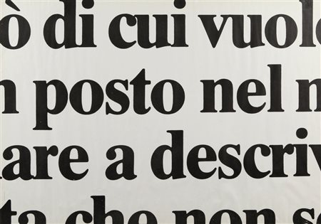 JOSEPH KOSUTH (1945-) Senza titolo anni '70manifesto digitale e foto cm...