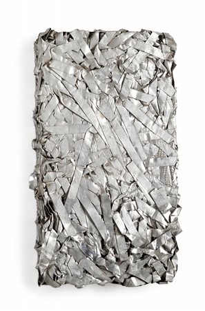 CESAR (1921-1998) Compression plate 1970metallo cm 60x45x8,5firmata in alto a...