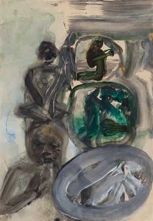 MARTIN DISLER (1949-1996) Senza titolo 1991acquerello su carta cm...