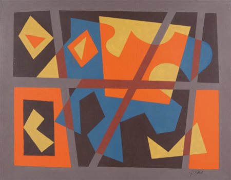 LEON GISCHIA (1903-1991) La finestra dello studio 1973olio su tela cm...