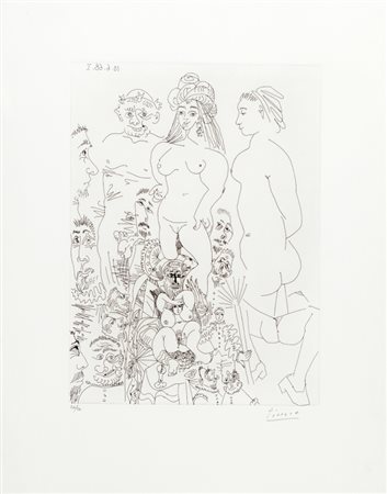 PABLO PICASSO (1881-1973) Senza titoloacquaforte cm 55x44esemplare...