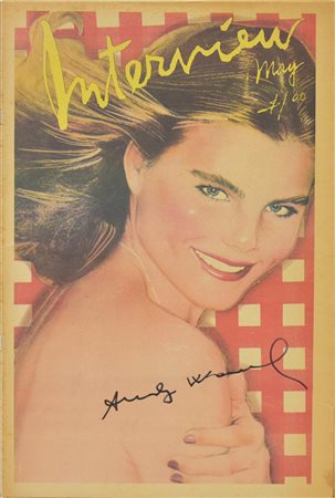 Andy Warhol INTERVIEW, MARIEL HEMINGWAY pennafeltro su copertina della...