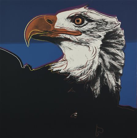 Da Andy Warhol BALD EAGLE stampa tipografica su cartoncino, cm 96,5x96,5