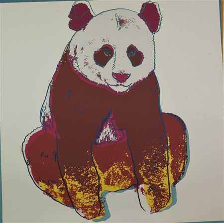 Da Andy Warhol GIANT PANDA stampa tipografica su cartoncino, cm 96,5x96,5