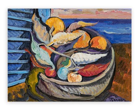 SAVERIO TERRUSO (1939-2003) - Composizione di frutta